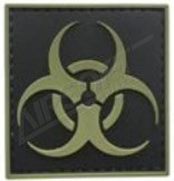 PATCH 1057 - BIOHAZARD SQUARE BLACK AND GREEN