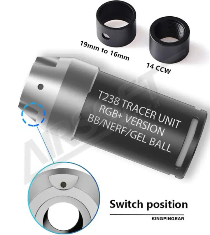 T238 Rgb Tracer Hangtompító - Ezüst Zöld Bb-Hez Tracerek